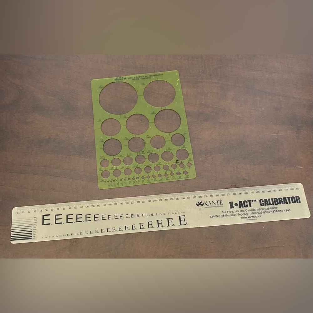 X-ACT Calibrator Ruler and Circle Template Set